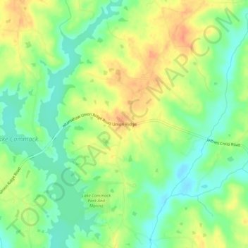 Union Ridge topographic map, elevation, terrain