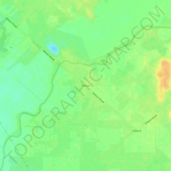 Wilton topographic map, elevation, terrain