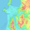 Concepción topographic map, elevation, terrain