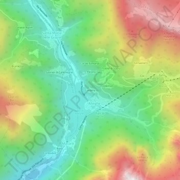 Cordella topographic map, elevation, terrain