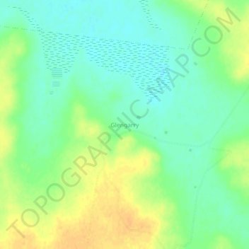 Glengarry topographic map, elevation, terrain