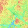 Uppsala topographic map, elevation, terrain