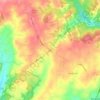 Fork topographic map, elevation, terrain