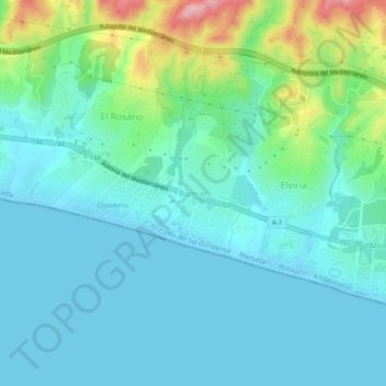 Rícmar topographic map, elevation, terrain