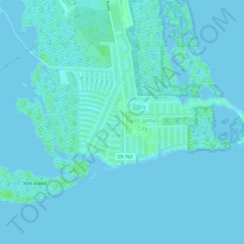 Saint James Mobile Home Park topographic map, elevation, terrain