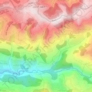 Qaaqour topographic map, elevation, terrain