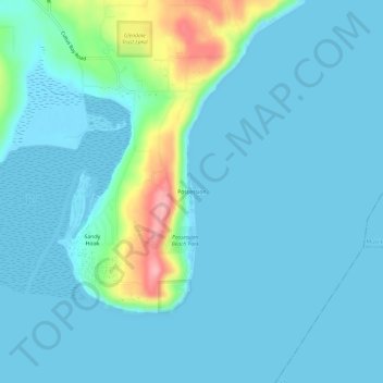 Possession topographic map, elevation, terrain