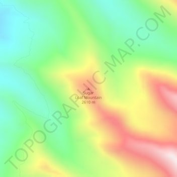 Sugar Loaf Mountain topographic map, elevation, terrain