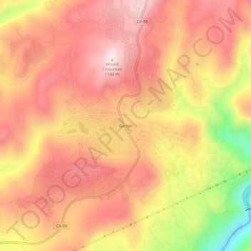 Barton topographic map, elevation, terrain