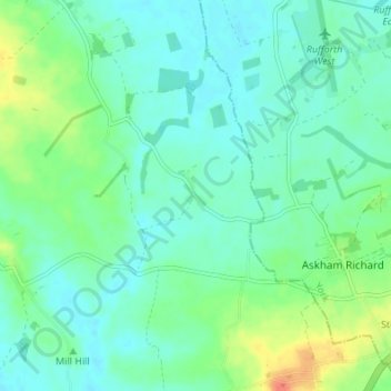 Angram topographic map, elevation, terrain
