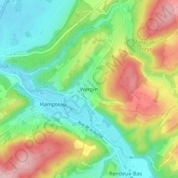 Werpin topographic map, elevation, terrain