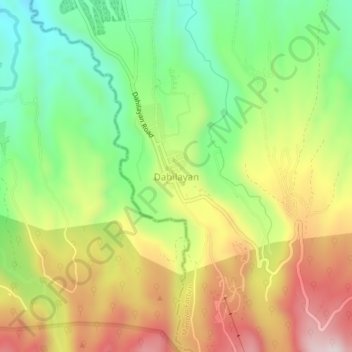 Dahilayan topographic map, elevation, terrain