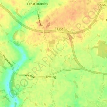 Balls Green topographic map, elevation, terrain