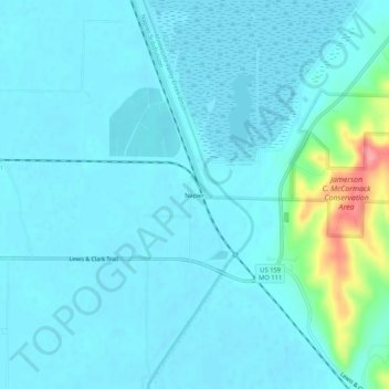 Napier topographic map, elevation, terrain