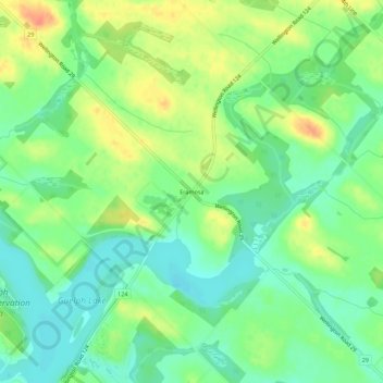 Eramosa topographic map, elevation, terrain