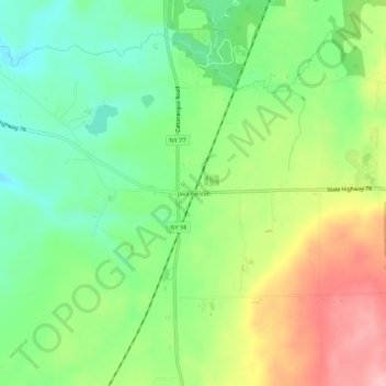 Java Center topographic map, elevation, terrain
