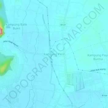 Kampung Perit topographic map, elevation, terrain