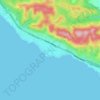 Shell Beach topographic map, elevation, terrain