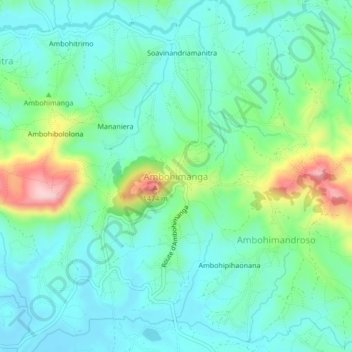 Ambohimanga topographic map, elevation, terrain