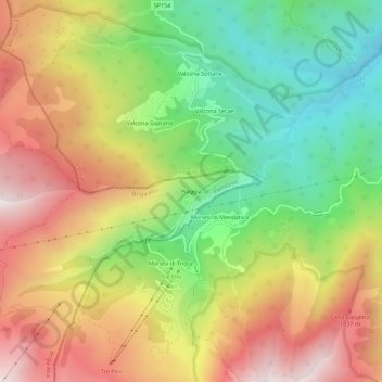 Piaggia topographic map, elevation, terrain