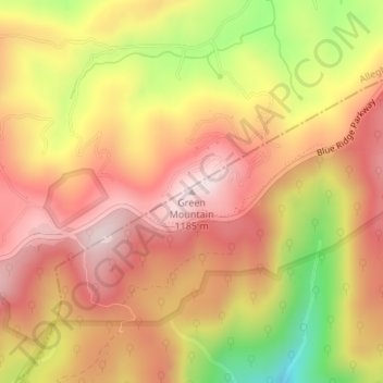 Green Mountain topographic map, elevation, terrain