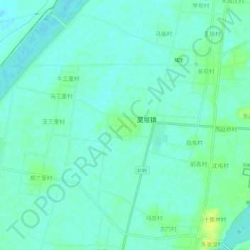 晋城村 topographic map, elevation, terrain