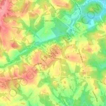 Beverly Hills topographic map, elevation, terrain