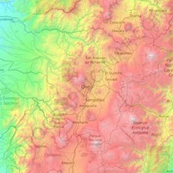 Centro Historico topographic map, elevation, terrain