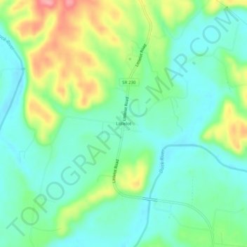 Littlelot topographic map, elevation, terrain