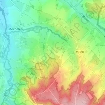 Rott topographic map, elevation, terrain