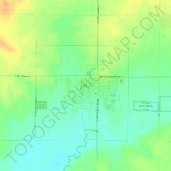 George topographic map, elevation, terrain