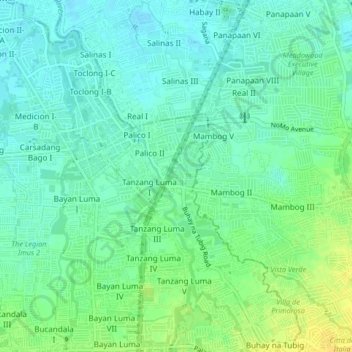 Palico IV topographic map, elevation, terrain