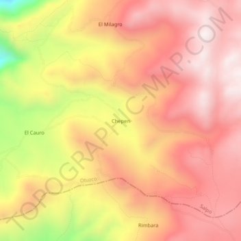 Chepen topographic map, elevation, terrain