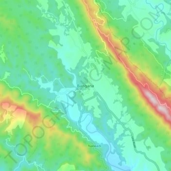 Bangana topographic map, elevation, terrain
