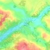 Gjern topographic map, elevation, terrain