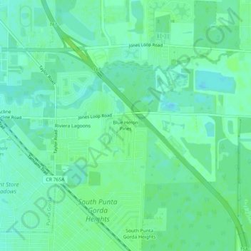 Blue Heron Pines topographic map, elevation, terrain