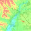 Black River Falls topographic map, elevation, terrain