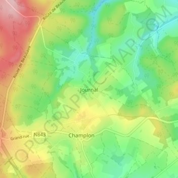 Journal topographic map, elevation, terrain