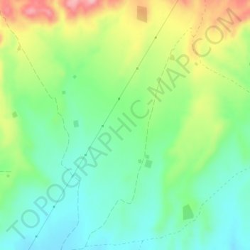 Jordana topographic map, elevation, terrain