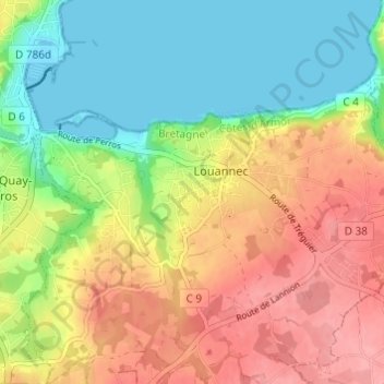 Penker topographic map, elevation, terrain