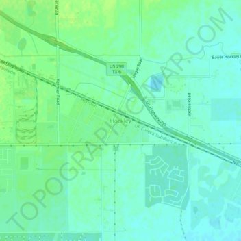 Hockley topographic map, elevation, terrain
