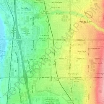 Kester topographic map, elevation, terrain