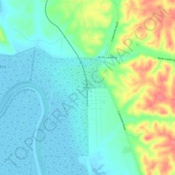 Molena topographic map, elevation, terrain