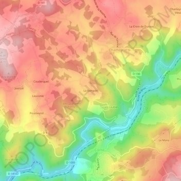 La Ramade topographic map, elevation, terrain
