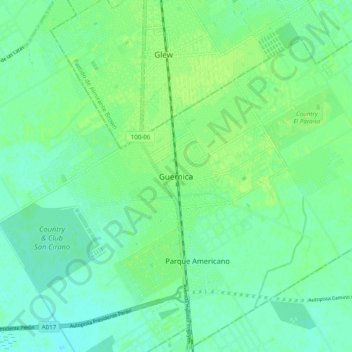 Guernica topographic map, elevation, terrain
