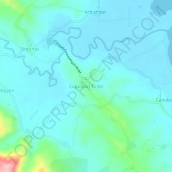 Capuluan Tulon topographic map, elevation, terrain