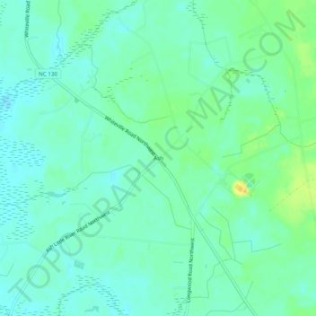 Ash topographic map, elevation, terrain