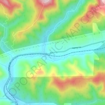 Walton topographic map, elevation, terrain