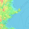 Whaleback topographic map, elevation, terrain