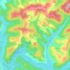 Flat Hollow topographic map, elevation, terrain